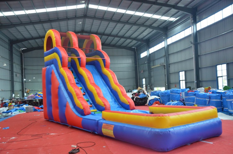18 Ft Red and Blue Slide